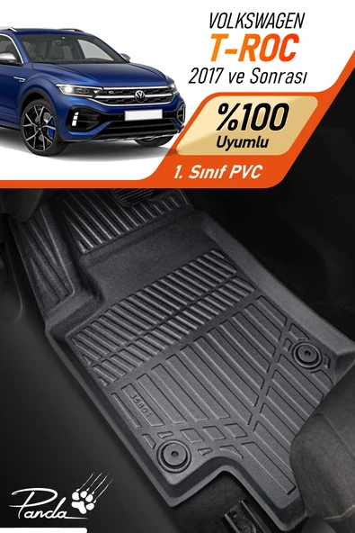 Panda Kılıf VOLKSWAGEN T-ROC 2017- SONRASI 4D HAVUZLU PASPAS TAKIMI