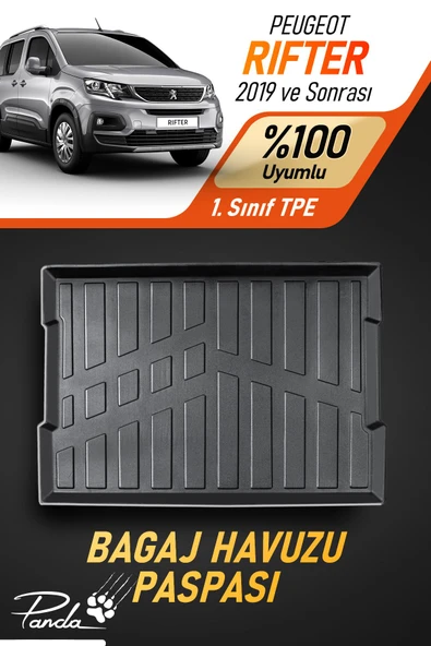 Panda Kılıf PEUGEOT RİFTER SEPERATÖRLÜ 2019 SONRASI 4D HAVUZLU BAGAJ HAVUZU ürün görseli