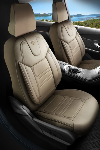 Panda Kılıf PANDA RODOS SERİSİ DERİ ORTOPEDİK OTO KOLTUK KILIFI - TAM SET - 11