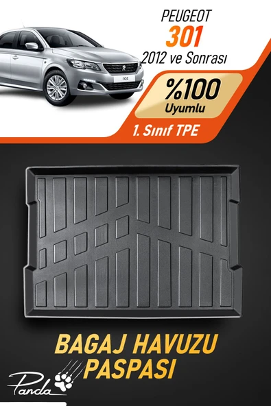 Panda Kılıf PEUGEOT 301 2012 SONRASI 4D HAVUZLU BAGAJ HAVUZU ürün görseli