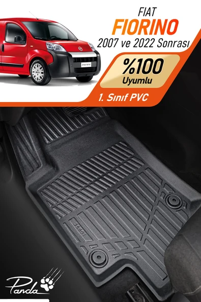 Panda Kılıf Fiat Fiorino 2007 - 2022 Arası 4d Havuzlu Paspas Takımı