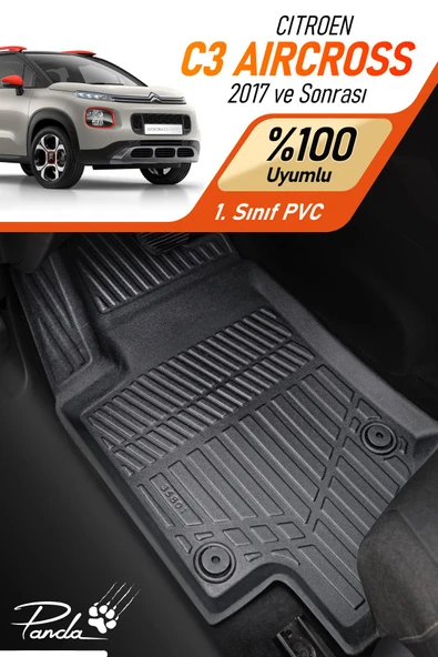 Panda Kılıf CİTROEN C3 AİRCROSS 2017 SONRASI 4D HAVUZLU PASPAS TAKIMI