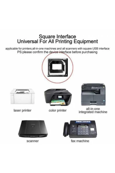 Class Usb Yazıcı Printer Arabağlantı Kablosu Usb 2.0 Yüksek Hız 1.5 Mt - 3