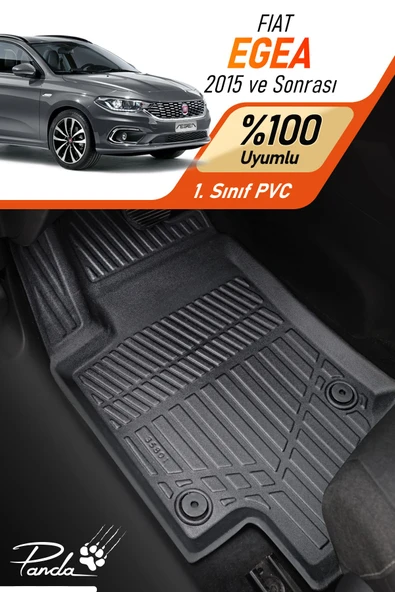 Panda Kılıf FİAT EGEA SEDAN 2015- SONRASI 4D HAVUZLU PASPAS TAKIMI ürün görseli
