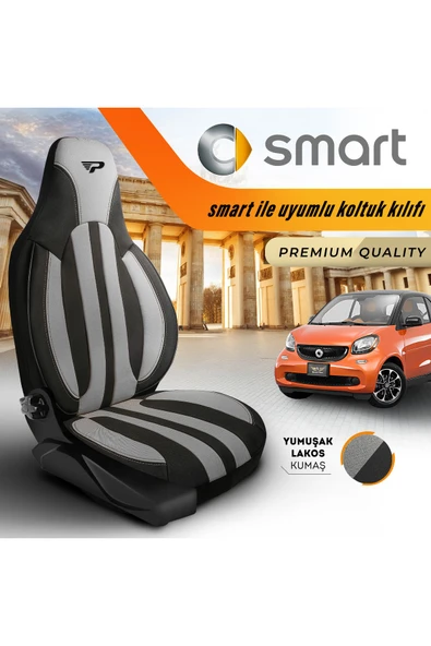 Panda Kılıf PANDA SMART ARAÇLARLA UYUMLU LAKOS KUMAŞ ORTOPEDİK DESTEKLİ OTO KOLTUK KILIFI- ÖN İKİ - 2