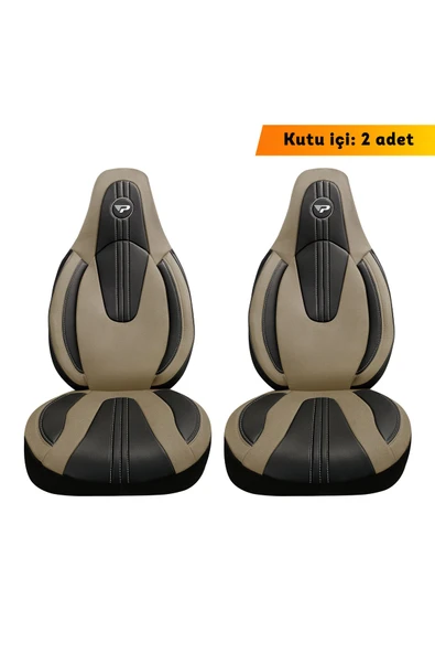 Panda Kılıf PANDA S SERİSİ DERİ KUMAŞ ORTOPEDİK DESTEKLİ OTO KOLTUK KILIFI - ÖN İKİ - 2