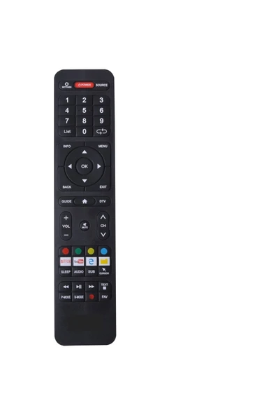 EUROBOX Strong Lcd Uyumlu  Netflix Youtube Microsoft Edge Home Guide Tuşlu Kumanda ürün görseli 1