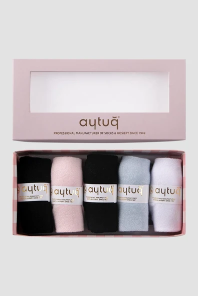 Aytuğ Kadın Modal Patik Çorap 5 Çift Özel Kutulu 4 Renk 33241 - 4
