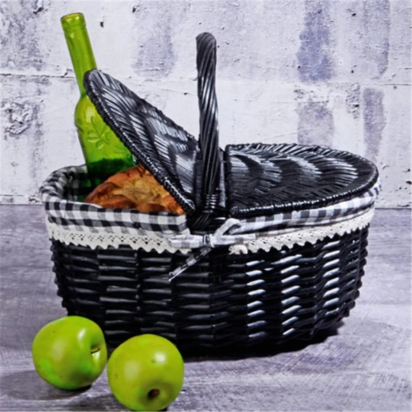LNY-07 BLACK PİKNİK ORTA SEPETİ - 2
