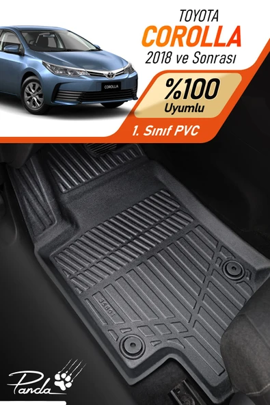 Panda Kılıf TOYOTA COROLLA 2018- SONRASI 4D HAVUZLU PASPAS TAKIMI - 1