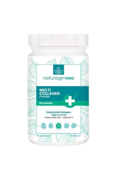 Naturagen Pro Kolajen Powder 330gr Tip 1-2-3 Limon Aromalı Hyaluronik Asit Ve C Vitaminli - 1