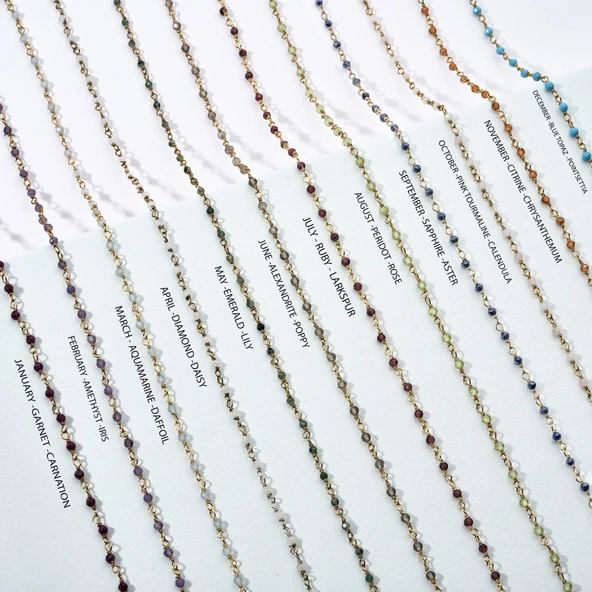 14 Ayar Altın Kaplama Yakut Renk Doğal Taşlı El Yapımı Gümüş Bileklik - CBS00126 - 4