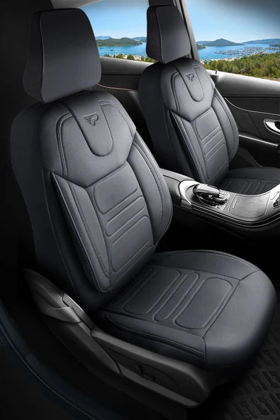 Panda Kılıf PANDA RODOS SERİSİ DERİ ORTOPEDİK OTO KOLTUK KILIFI - TAM SET - 10