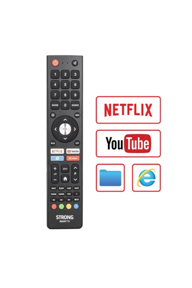 WEKO Kl Strong Netflıx-youtube Tuşlu Lcd-led Tv Androıd Smart Kumanda (23863=12440) (4767) - Resim 2
