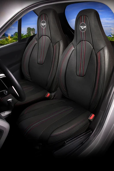Panda Kılıf PANDA SMART ARAÇLARLA UYUMLU LAKOS KUMAŞ ORTOPEDİK DESTEKLİ OTO KOLTUK KILIFI- ÖN İKİ ürün görseli