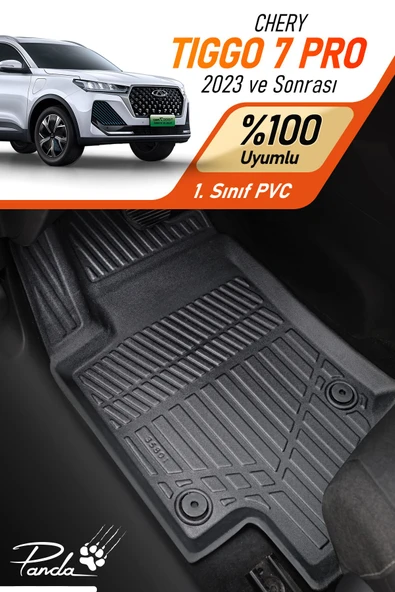 Panda Kılıf CHERY TİGGO 7 PRO 2023- SONRASI 4D HAVUZLU PASPAS TAKIMI