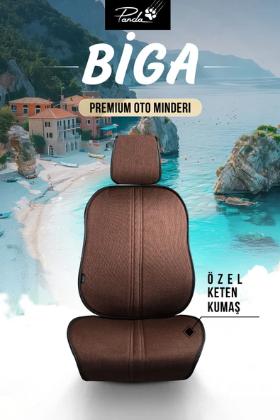 Panda Kılıf Panda Biga Serisi Keten Terletmez Oto Koltuk Minder Seti - Koltuk Koruma Kılıfı - Ön Ve Arka Tam Set - 5