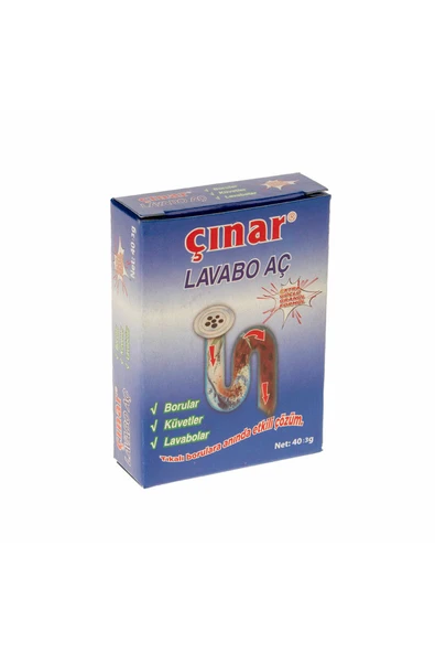 Çınar Lavabo Açıcı 40Gr 12 li