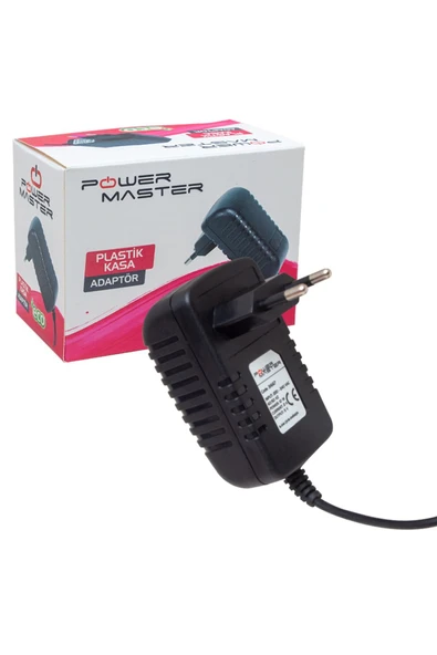 Çeşitli POWERMASTER PM-31667 5 VOLT 2 AMPER PLASTİK KASA PRİZ TİPİ ADAPTÖR 3.5*1.35 UÇ (ANDROID BOX İÇİN) - 3