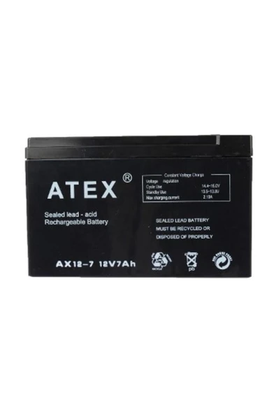 Ataba Atex 12v 7ah Kuru Akü(151x65x95x100)