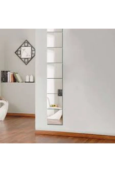 DEKORATİF TASARIM KARE AYNA 4 MM CAM KENARLARI RODAJLI 15X15 CM 2 ADET - 2