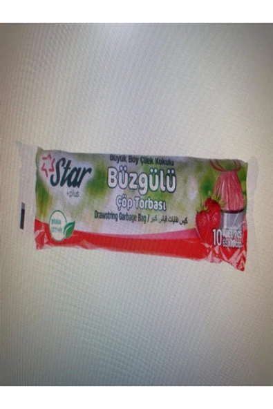 Çöp Poşeti Büzgülü Büyük boy 65x70 Çilek kokulu 2 paket