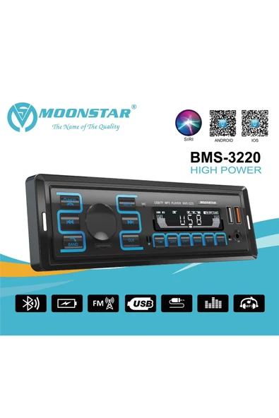 Moonstar OTO TEYP 4x45w Bt/usb/sd/fm/aux BMS-3220