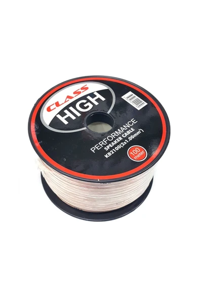 Class 2x1.00mm 100metre Hoparlör Seslendirme Kablosu Şeffaf - 2