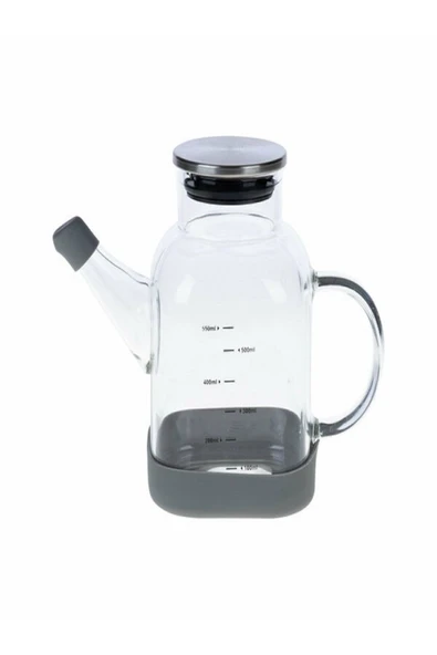 BOROSİLİKAT CAM METAL KAPAKLI YAĞDANLIK 550 ML 2 ADET