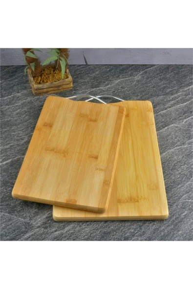 Tohana Kesim Tahtası İkili Bambu Metal Saplı (30x20cm-34x24cm) THN75540 9733