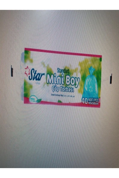 Çöp Poşeti Standart Mini Boy Mavi Ebat 40X50 80 gr 2 paket