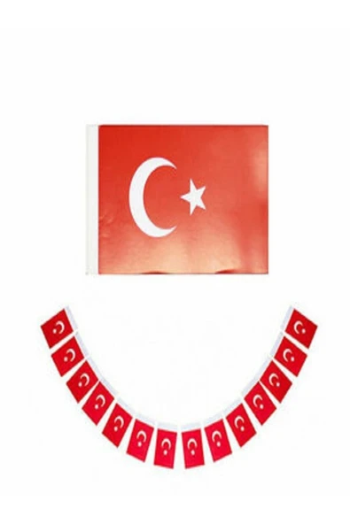 Türk Bayrağı Orta ipli 8x13