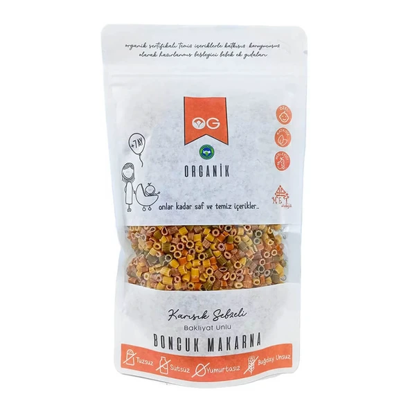 OG Organik Sebzeli Bakliyat Unlu Boncuk Makarna 200gr