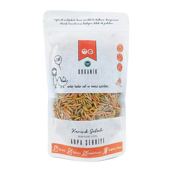 OG Organik Sebzeli Bakliyat Unlu Arpa Şehriye 250gr