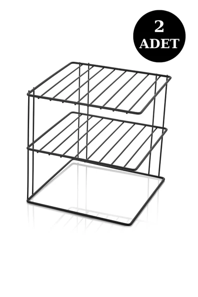 2 Adet Metal 3 Katlı Dolap Içi,Tezgah Üstü Düzenleyici Organizer - 2