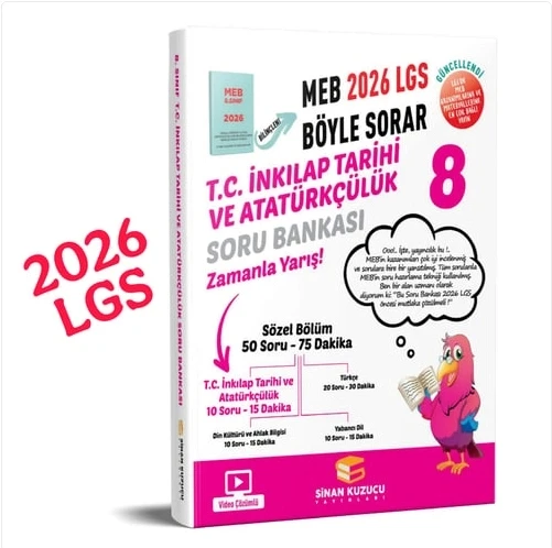 Sinan Kuzucu 8. Sınıf İnkılap Tarihi ve Atatürkçülük Soru Bankası 2026 ürün görseli 1