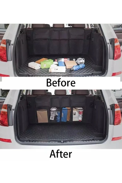 8 Cepli Araba Koltuk Arkası Eşya Düzenleyici Organizer Araç Bagaj Çantası Oto Içi Çanta Aksesuar - 4