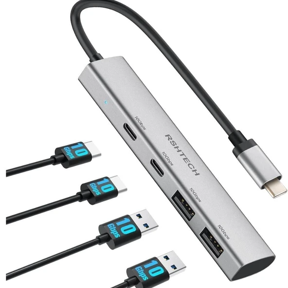 ACL 7 in 1 USB-C Hub Çoklayıcı USB-A USB-C HDMI SD TF Kart Girişli Metal Adaptör Dönüştürücü