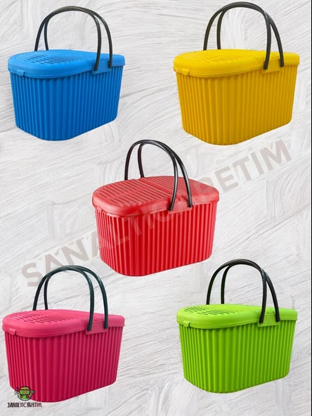 Kırmızı Piknik Sepeti 30 lt. - 3