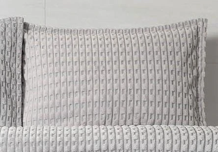 Merinos Modern Twist 3 Parça Çift Kişilik Battaniye Seti Kutulu 220x240 Açık Gri - Resim 3