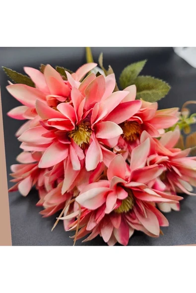 40 Cm Nilüfer Aranjmanlı Mercan rengi Çan Çiçeği - 3