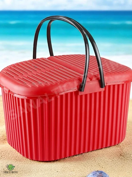 Kırmızı Piknik Sepeti 30 lt. - 2