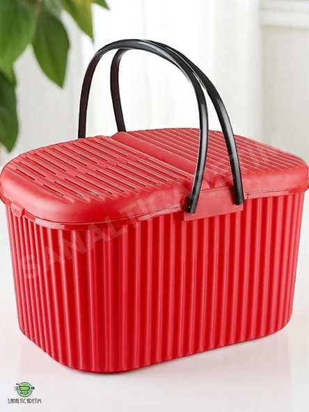 Kırmızı Piknik Sepeti 30 lt.