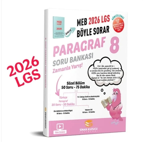 Sinan Kuzucu 8. Sınıf Paragraf Soru Bankası 2026