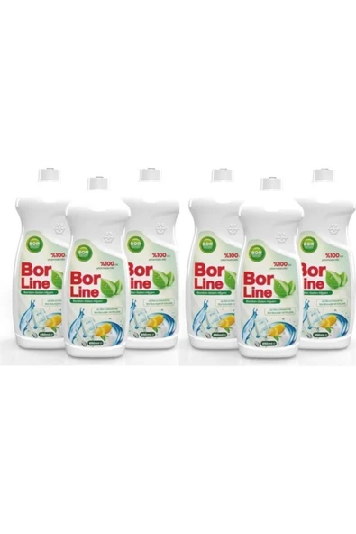 Bor Katkılı 650 Ml Bulaşık Deterjanı (6 Adet)