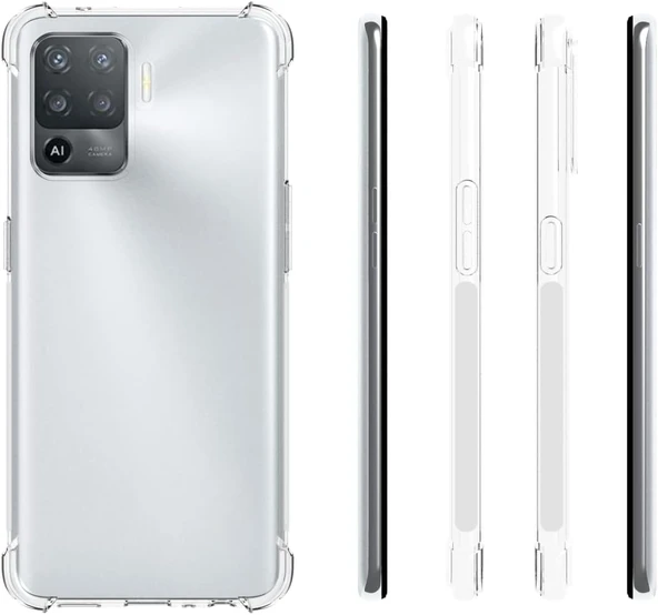 Oppo Reno 5 Lite Uyumlu Darbe Önleyici Sararmaya Dayanıklı Airbag Korumalı Ultra Slim TPU Şeffaf Silikon Kılıf - 2