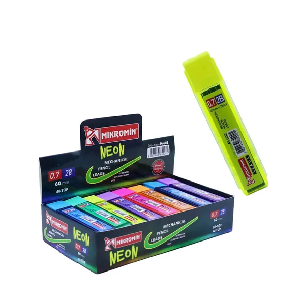 Mikro M-602 2B 60 mm 0.7 Kalem Ucu 1 Tüp Neon Renkler - 5