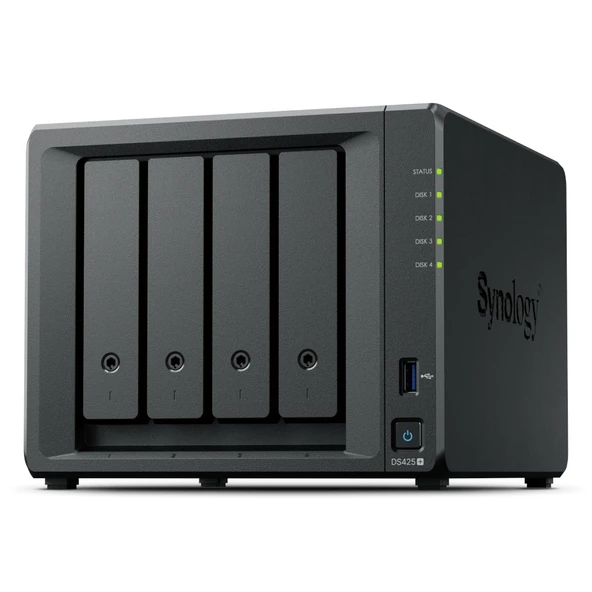 SYNOLOGY DS425 PLUS CELERON QC- 2GB RAM- 4-diskli Nas Server (Disksiz) - 1