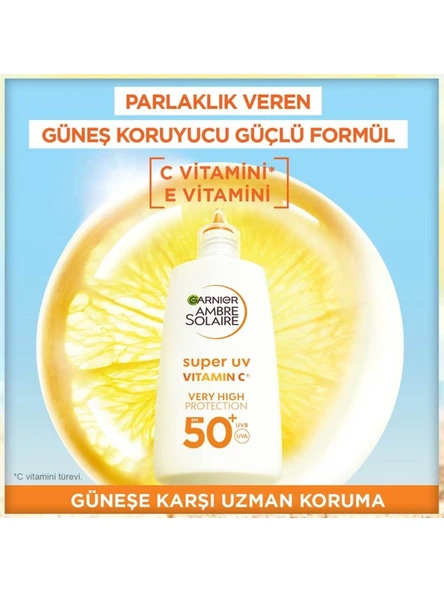 Ambre Solaire Super UV C Vitamini Koyu Leke Karşıtı Fluid Yüz Güneş Kremi SPF50+ 40ML - 2