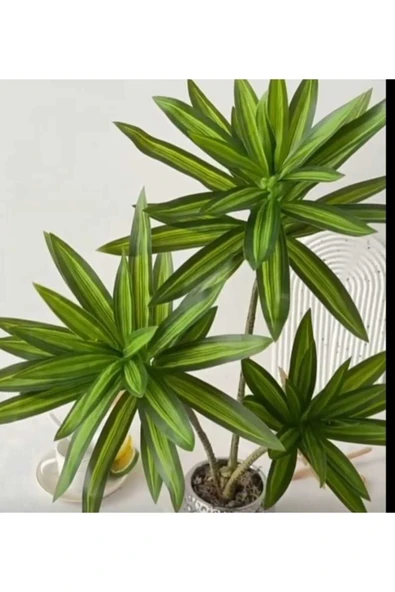1 adet 3 dallı Yapay Salon Bitkisi İç mekan Dekorasyonu Yeşil Bıtkı ürün görseli